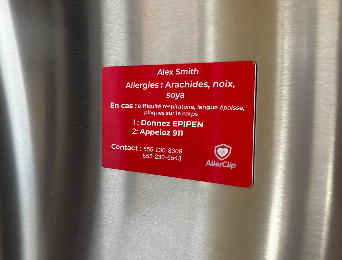 10 Cartes Médicales Magnétiques en Aluminium AllerClip™